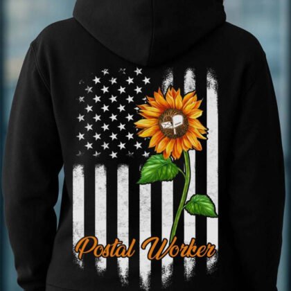 Postal Worker Apparel - Sunflower USA Flag